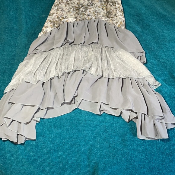 Sheer Slip Dress with Uneven Hemline - Picture 5 of 8